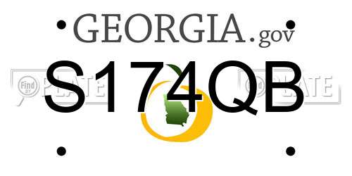S174QB Georgia License Plate