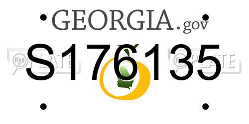 S176135 Georgia License Plate