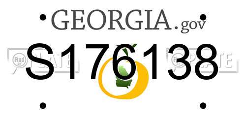 S176138 Georgia License Plate