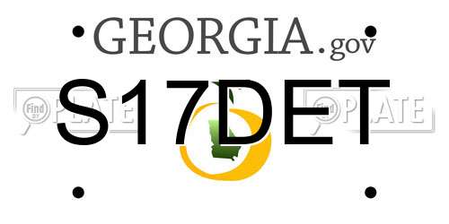 S17DET Georgia License Plate