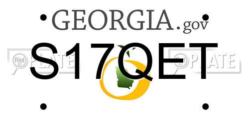 S17QET Georgia License Plate