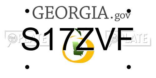 S17ZVF Georgia License Plate