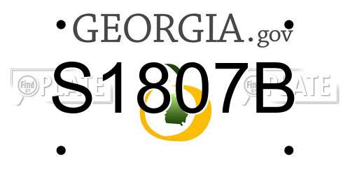 S1807B Georgia License Plate