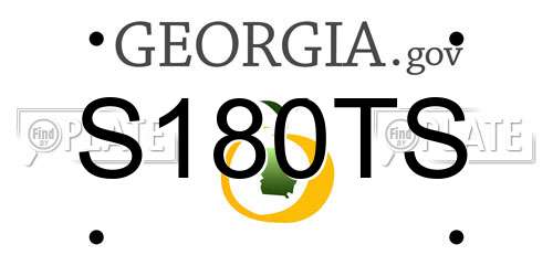 S180TS Georgia License Plate