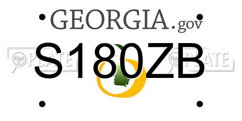 S180ZB Georgia License Plate