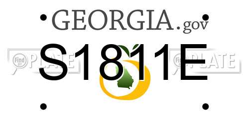 S1811E Georgia License Plate