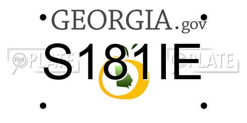 S181IE Georgia License Plate