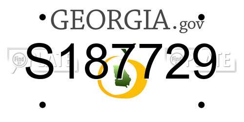 S187729 Georgia License Plate
