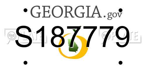 S187779 Georgia License Plate