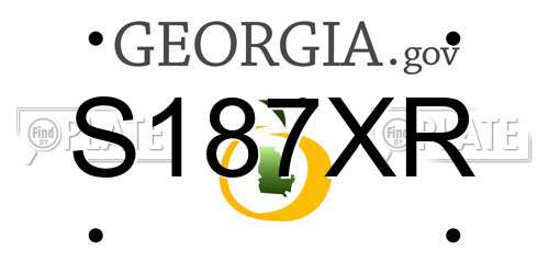 S187XR Georgia License Plate