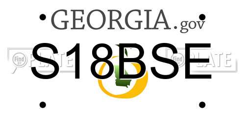 S18BSE Georgia License Plate