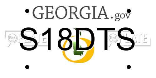 S18DTS Georgia License Plate