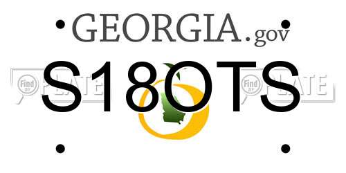 S18OTS Georgia License Plate