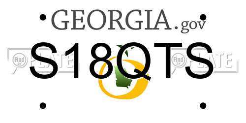 S18QTS Georgia License Plate