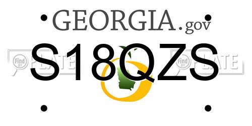 S18QZS Georgia License Plate