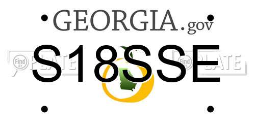 S18SSE Georgia License Plate