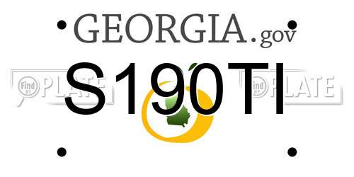 S190TI Georgia License Plate