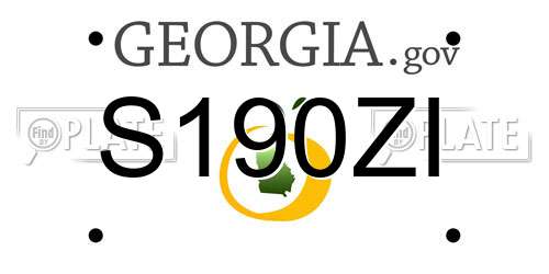 S190ZI Georgia License Plate