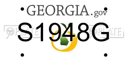 S1948G Georgia License Plate