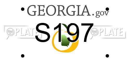 S197 Georgia License Plate