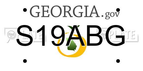 S19ABG Georgia License Plate