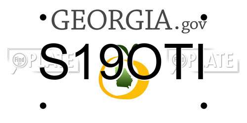 S19OTI Georgia License Plate