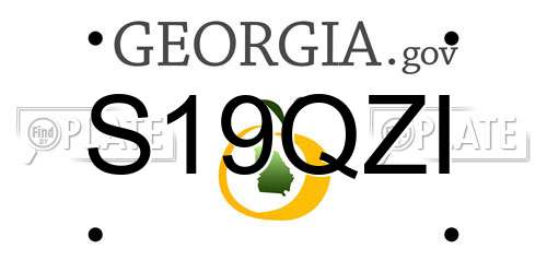 S19QZI Georgia License Plate