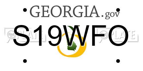 S19WFO Georgia License Plate