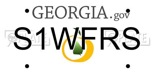S1WFRS Georgia License Plate