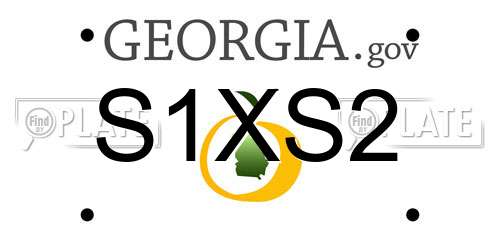S1XS2 Georgia License Plate