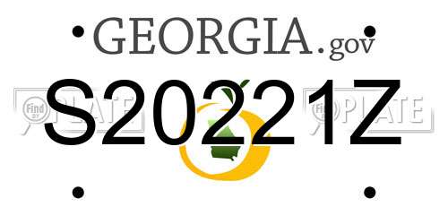 S20221Z Georgia License Plate