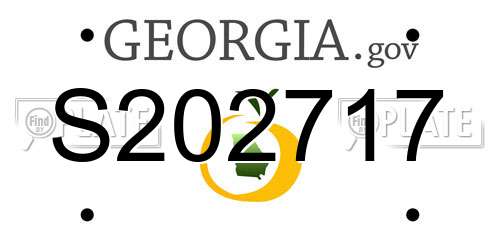 S202717 Georgia License Plate