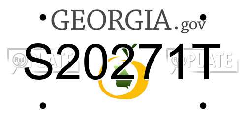 S20271T Georgia License Plate