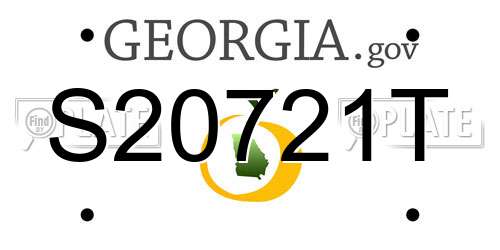 S20721T Georgia License Plate