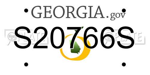 S20766S Georgia License Plate