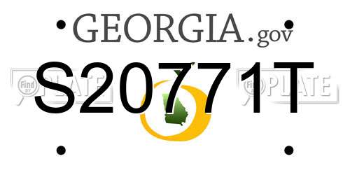 S20771T Georgia License Plate