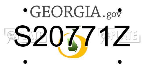 S20771Z Georgia License Plate