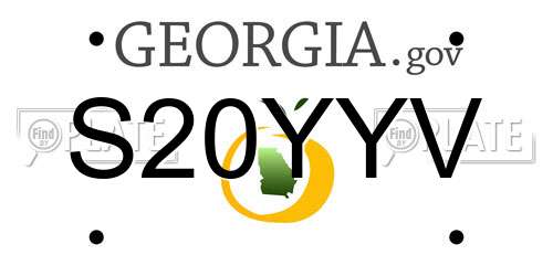 S20YYV Georgia License Plate