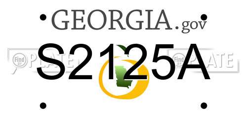 S2125A Georgia License Plate