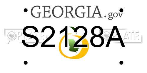 S2128A Georgia License Plate