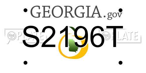 S2196T Georgia License Plate