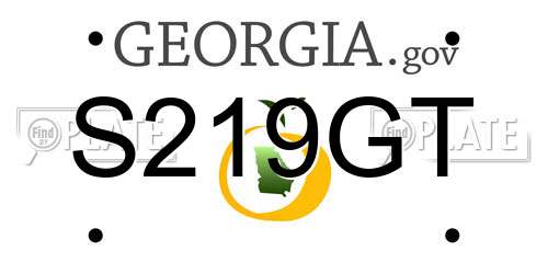 S219GT Georgia License Plate