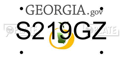 S219GZ Georgia License Plate