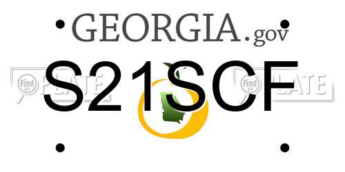 S21SCF Georgia License Plate