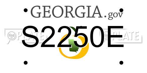 S2250E Georgia License Plate