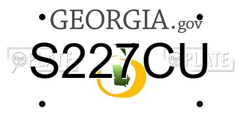 S227CU Georgia License Plate