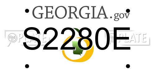 S2280E Georgia License Plate