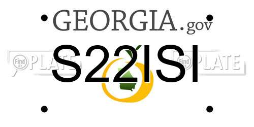 S22ISI Georgia License Plate