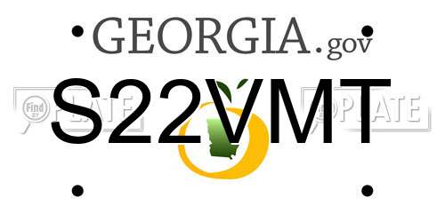 S22VMT Georgia License Plate