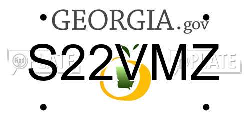 S22VMZ Georgia License Plate